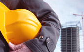 Engineer with safety helmet